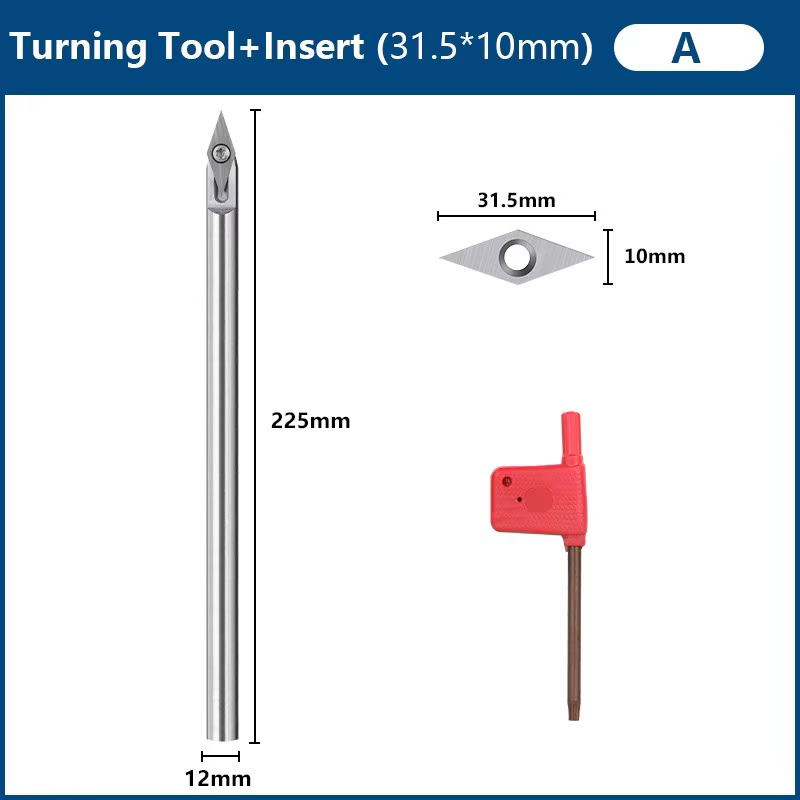 Carbure Bois Tour Outils de Tournage avec Insert Cutter pour le Travail Du Bois Tour Rougher Finisse