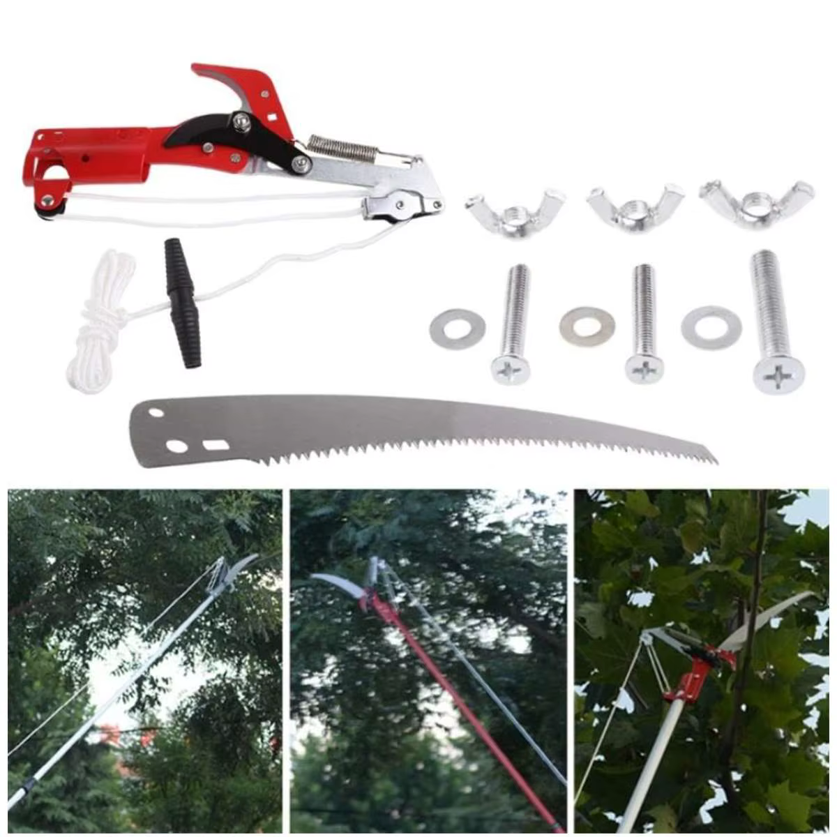 Ciseaux à branches d'extension à haute altitude, coupe-scie extensible pour l'élagage des arbres fru