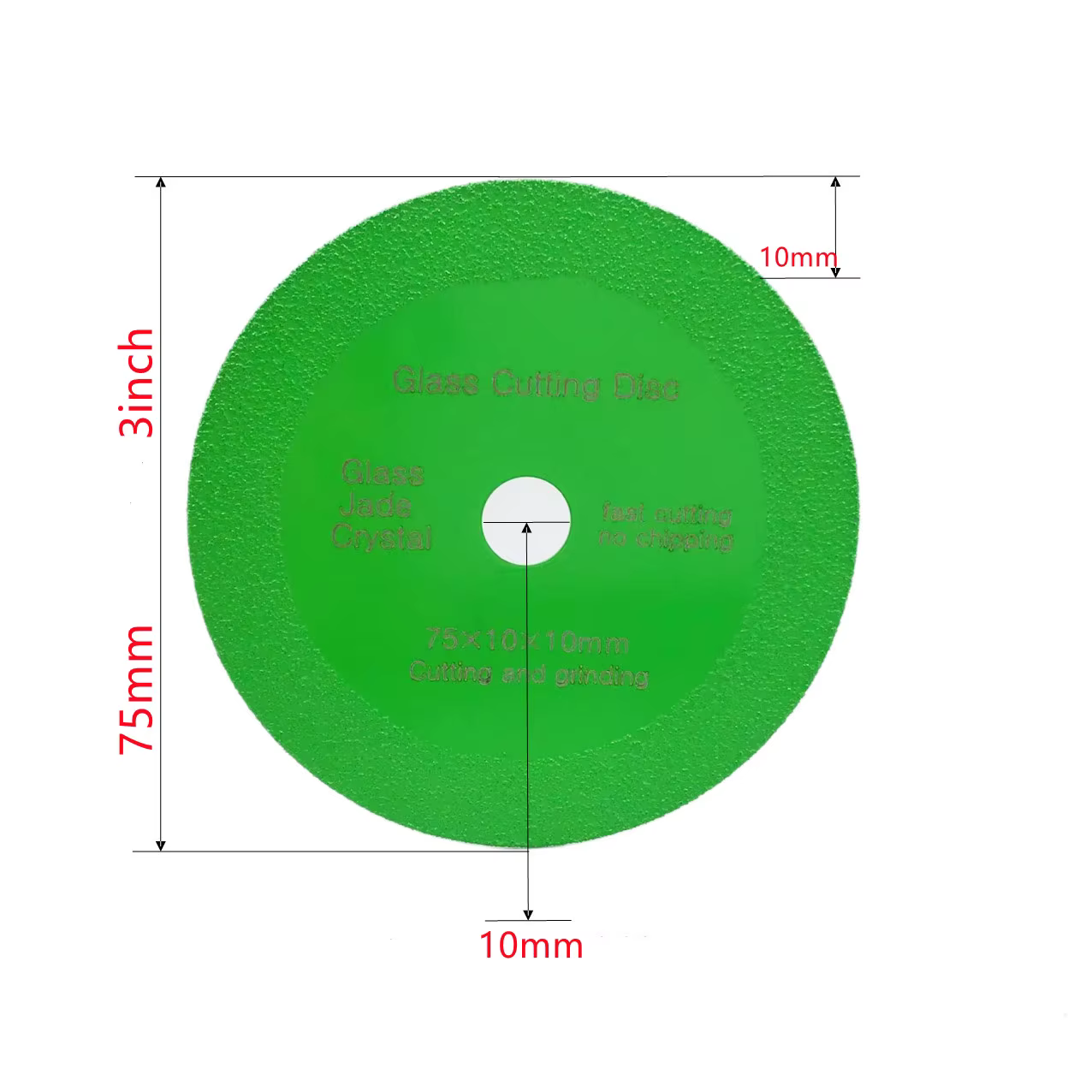 Disque de coupe en verre 75mm, lame de scie Ultra-fine, diamant, Jade, bouteille de vin, céramique, 