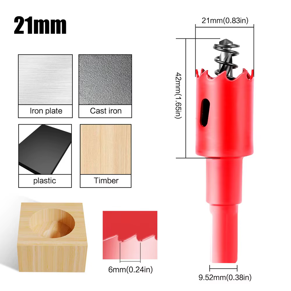 1 pièces Durable 15-200mm M42 scie cloche bimétallique HSS acier bricolage ouvre-trou bimétallique o