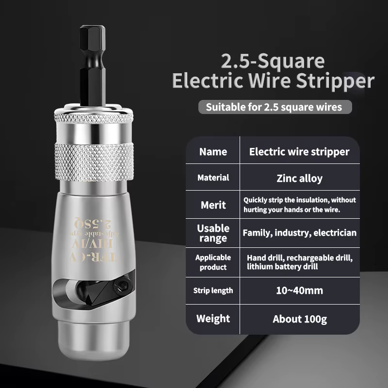 Dénudeur de fil électrique, outil de dénudage rapide, Machine à éplucher le fil électrique pour perc