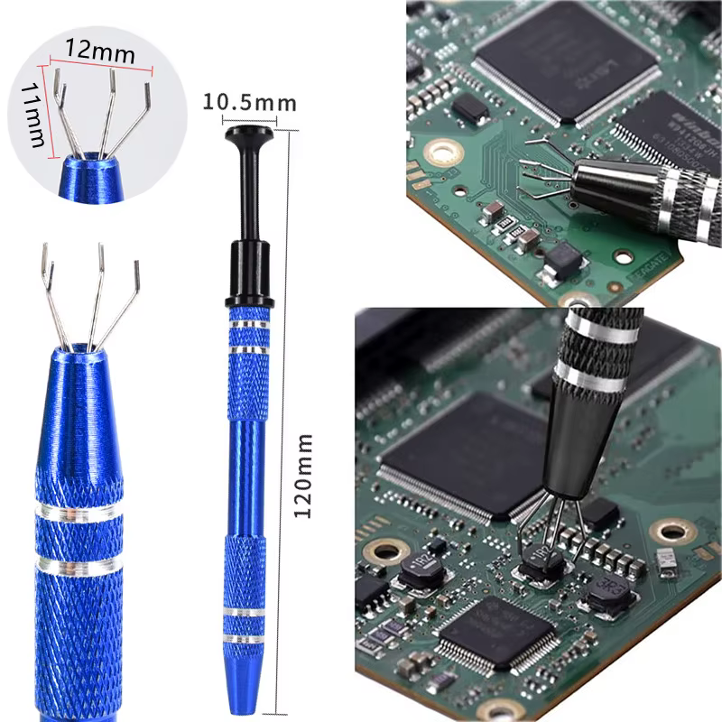 Extracteur de puces IC à 4 griffes, outil de démontage de pièces de précision, extracteur de ramassa