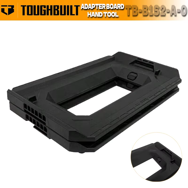 Boîte à outils empilable TOUGHBUILT TB-B1S2-A-0, planche adaptatrice dédiée, emballage d'outils Toug