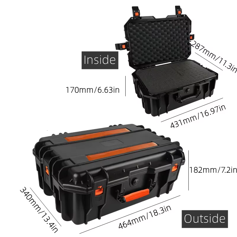 Grande Boîte à Outils sur Roues, Étui Rigide Antichoc, Chariot Portable, Protecteur de Sécurité, Ran