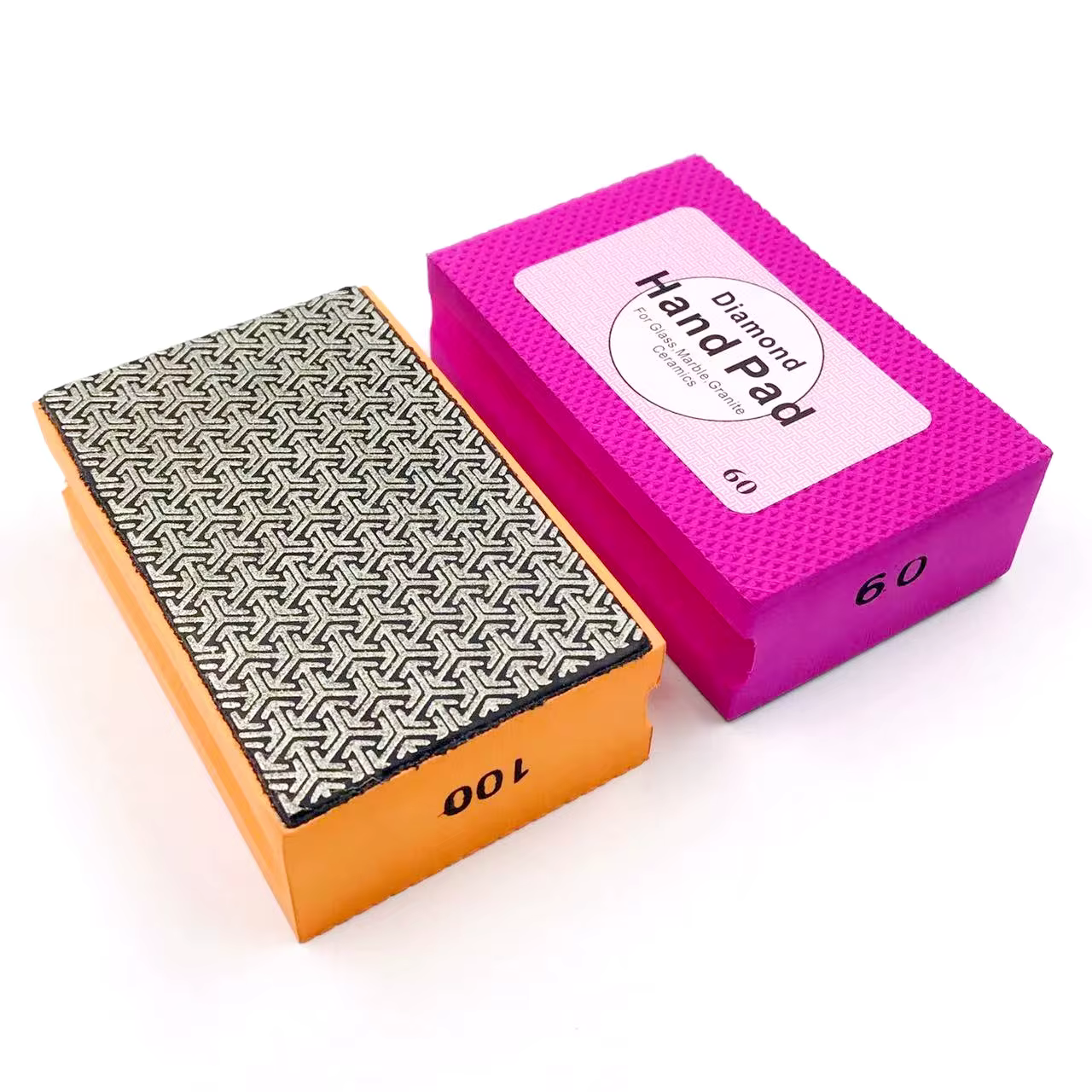 Bloc de tampon manuel pour polissage diamant, 1 à 4 pièces, 60 # 100 # 200 # 400 #   Pour carreaux d