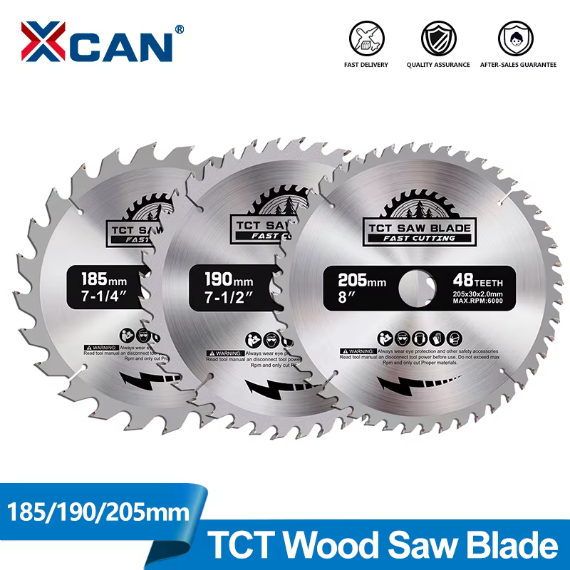 XCAN 185/190/205mm TCT lame de scie circulaire 20/24/40/48/60T lame de scie en carbure disque de cou