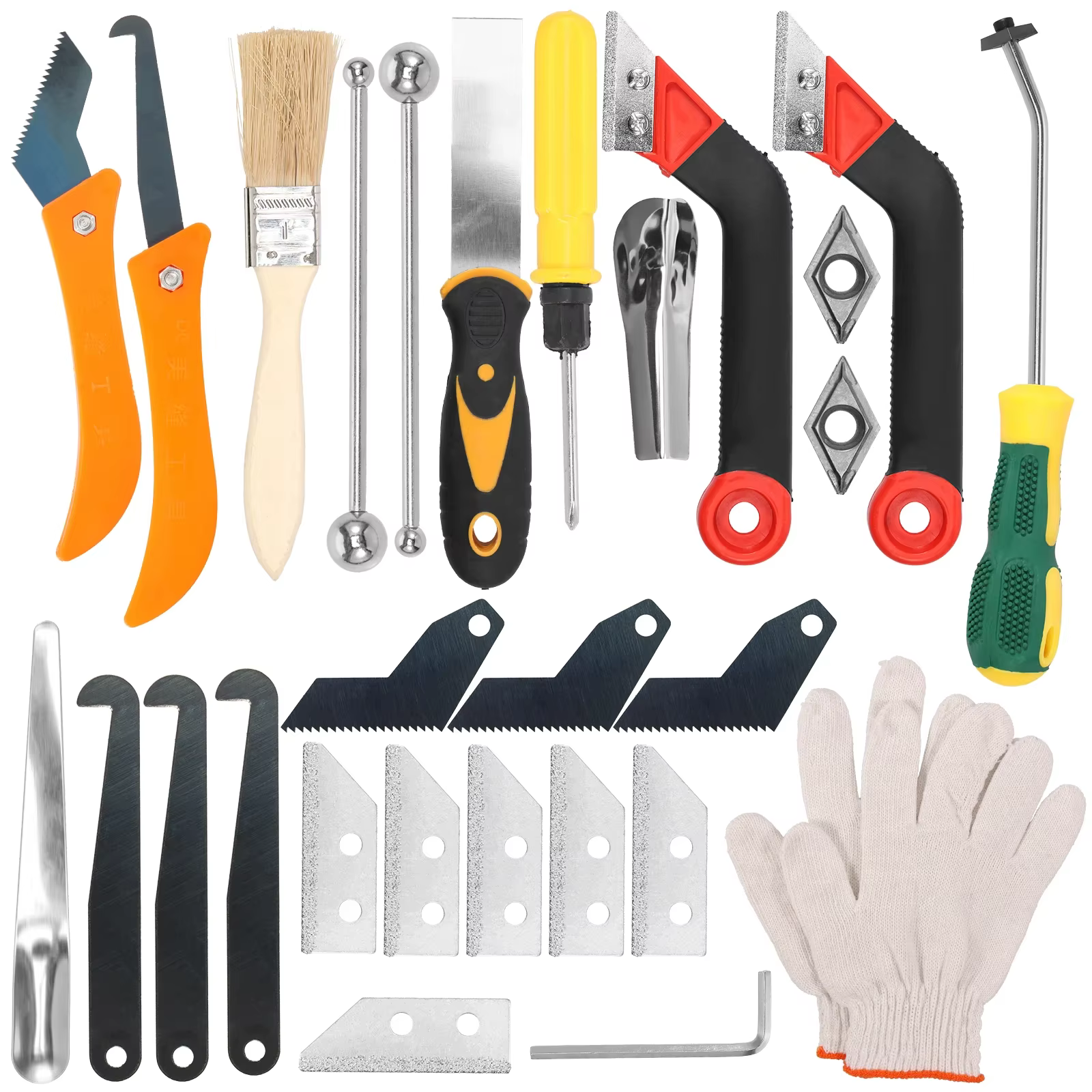 Ensemble d'outils d'élimination du coulis, lame de scie, scie à main, brosse de nettoyage des joints