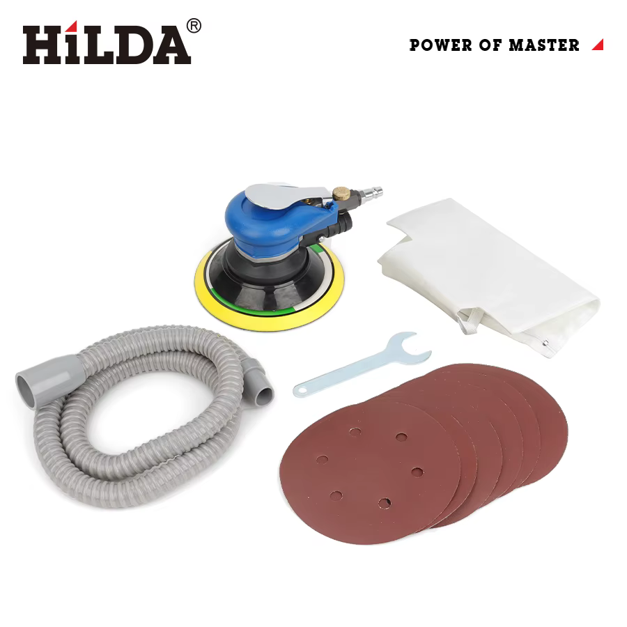 HILDA Ponceuse orbitale pneumatique prête à la poussière 150 mm Ponceuse sous vide haute vitesse de 