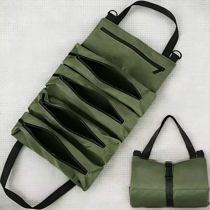 Sac à outils enroulable, pochette à outils portable multi-poches, organisateur d'outils de haute qua