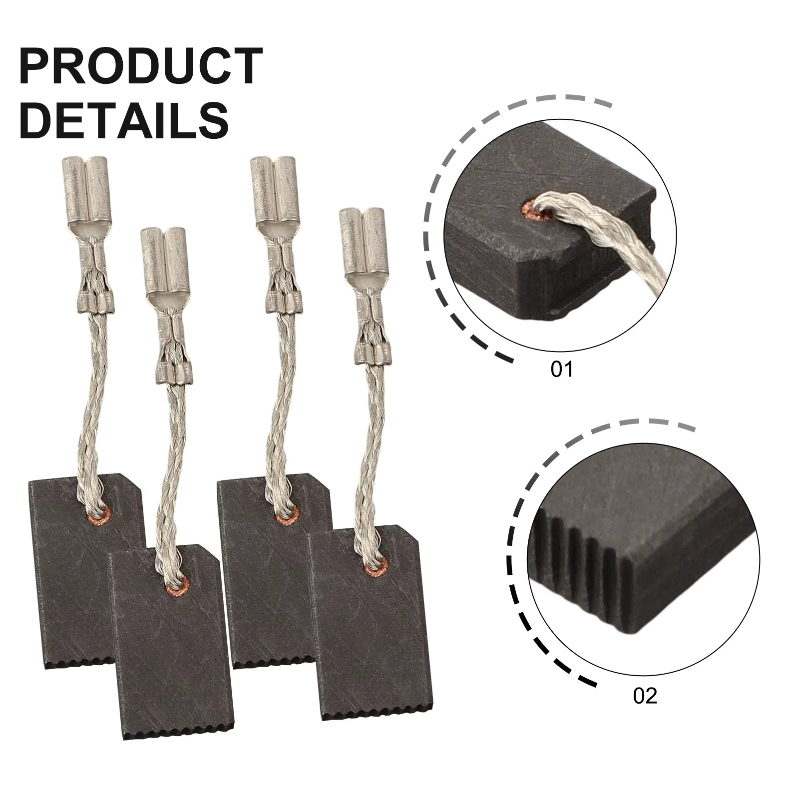 4 brosses en carbone pour meuleuse d'angle Metabo WQ 1400WQ 1000WQ, pièces de rechange pour outils é
