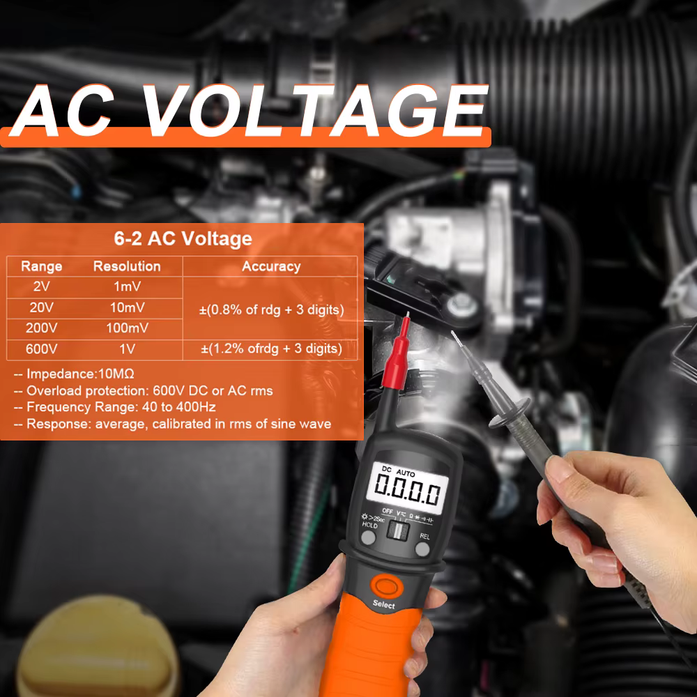 Multimètre portable de poche, mesure la résistance, la tension AC, la tension DC et les diodes, BT-3