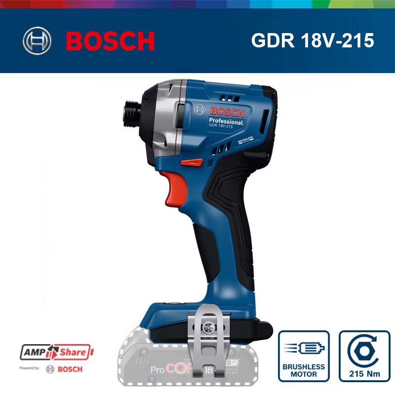 Bosch GDR 18V-215 tournevis à percussion sans fil sans brosse tournevis électrique robuste à couple 
