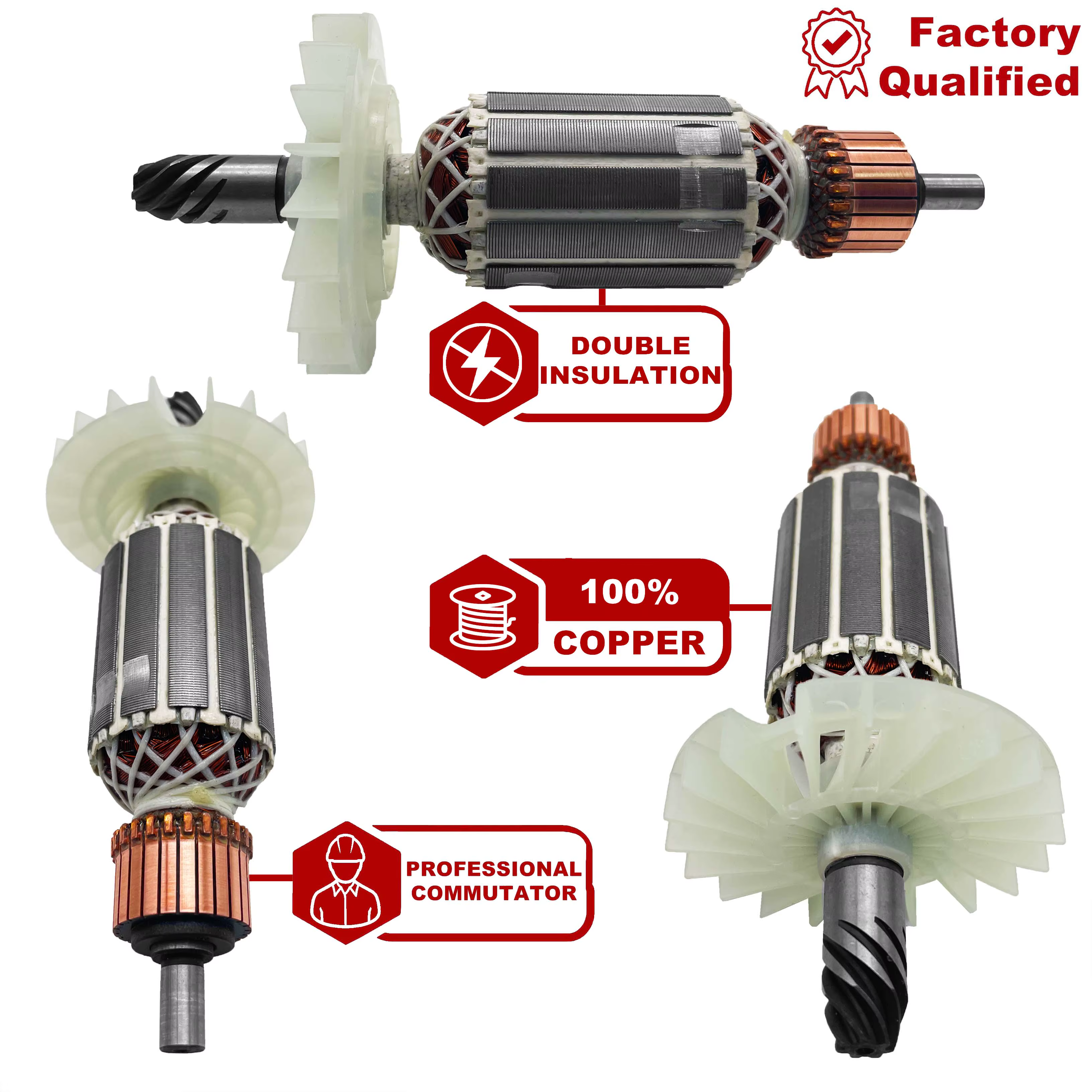 AC 220V 240V GBH3-28DRE GBH3-28DFR Induit Rotor pour BOSCH GBH4-28DFR GBH 3000 Marteau Perforateur P