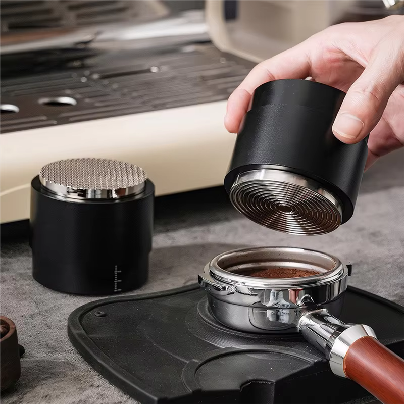 Doseur de distributeur de café d'outils à expresso de 53MM 3 fonctions en acier inoxydable pour les 