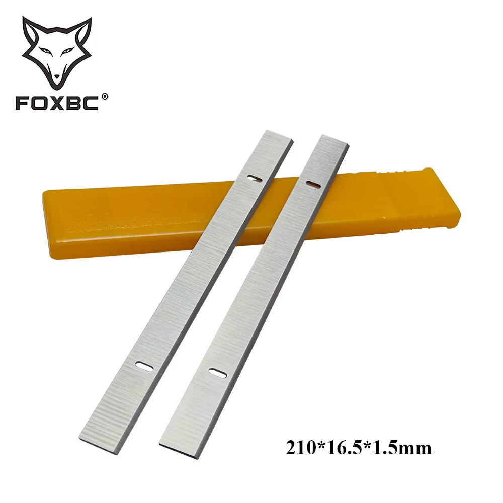 FOXBC 210mm x 16.5mm x 1.5mm lames de raboteuse HSS pour Einhell TH-SP 204,TC-SP 204 raboteuse 210mm