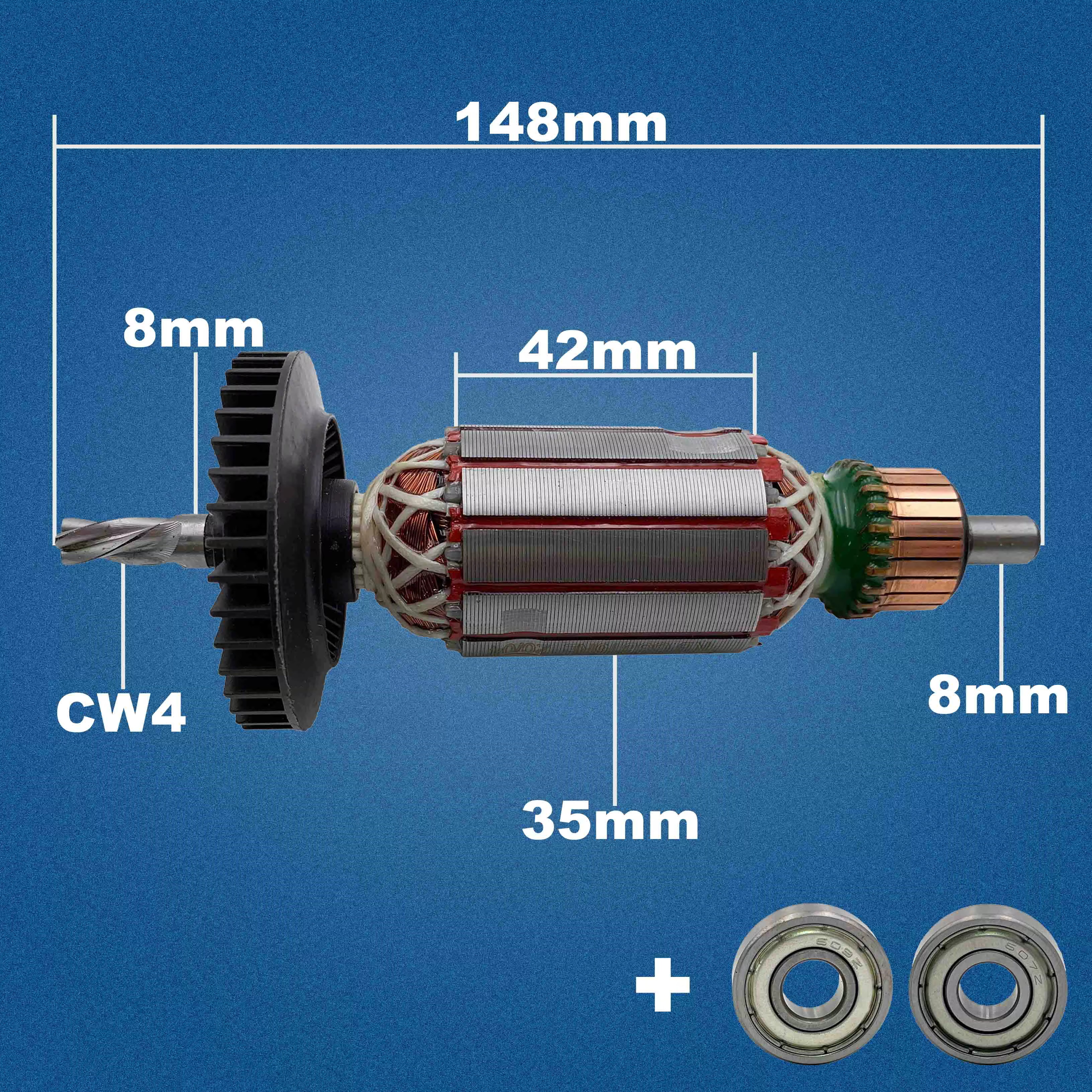 AC 220V 240V GSB16 GSB16RE Induit Rotor pour BOSCH GSB550RE Perceuse A Percussion Pièces de rechange