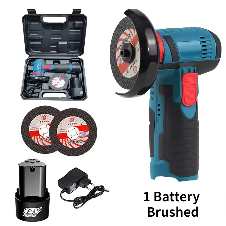 Meuleuse d'angle électrique 12V 19500 tr/min avec/sans balais, mini-meuleuse de découpe sans fil pou