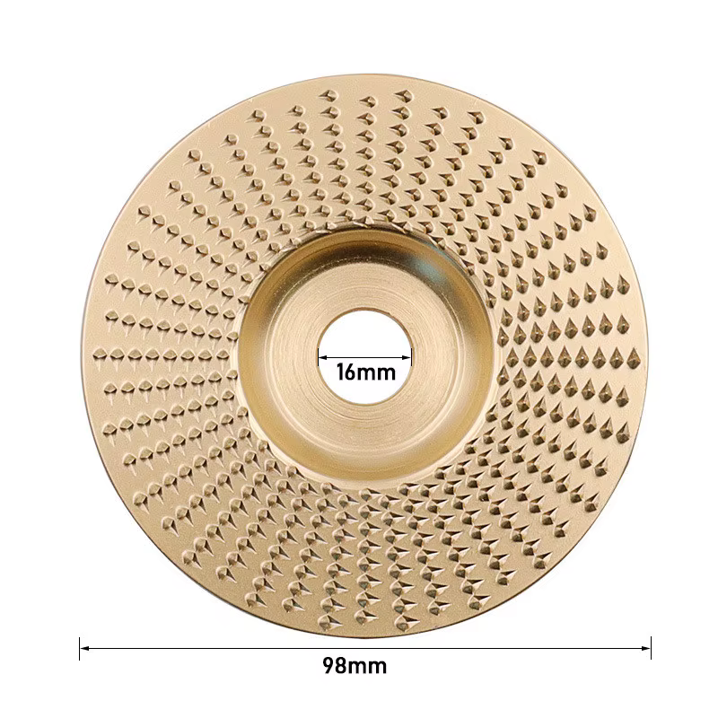 Disque de meulage pour le travail du bois, 100mm de large/16Mm, trou métallique, conception biseauté