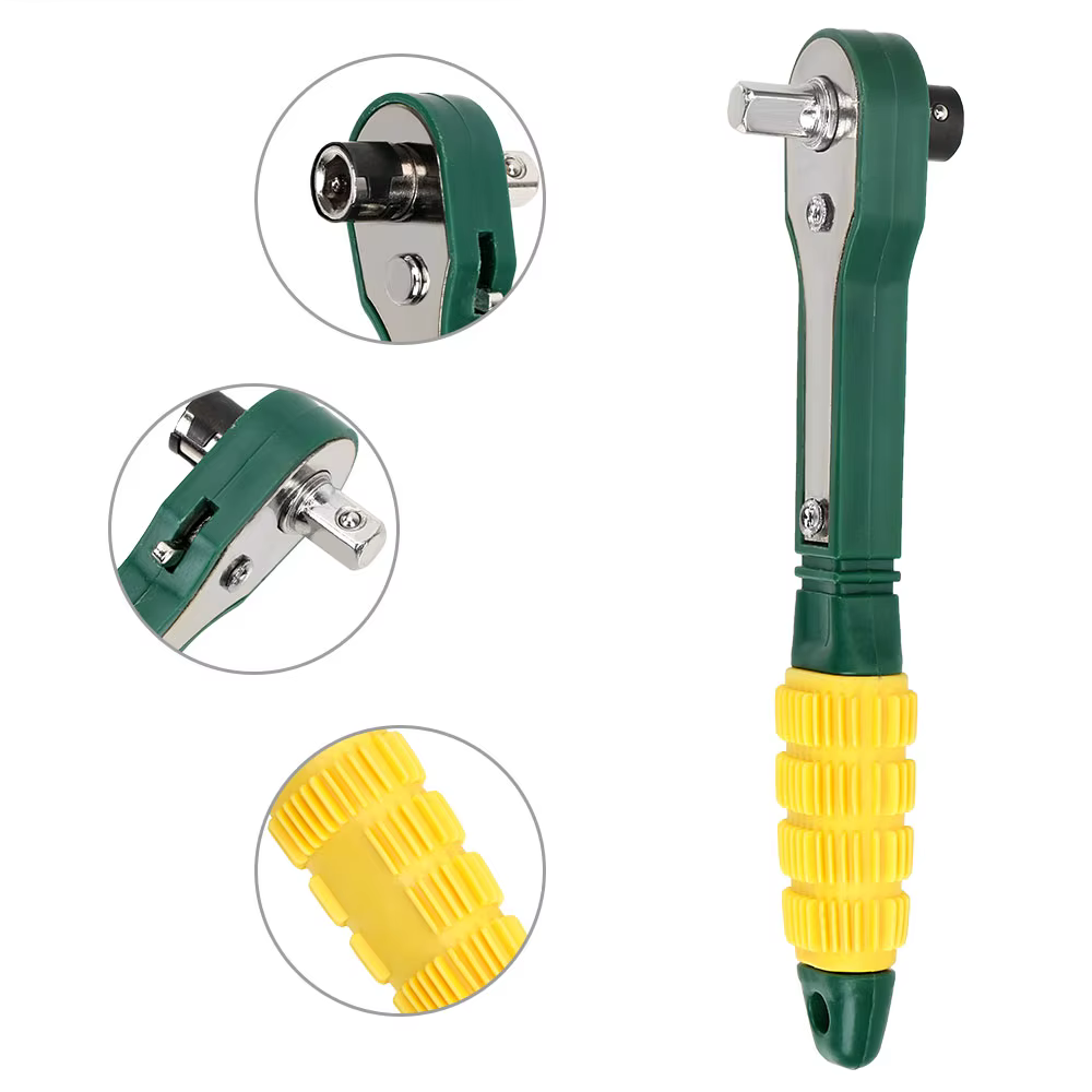 NICEYARD 45 #   Clé à cliquet rapide réglable en acier et plastique, couple élevé, Mini tige de tour