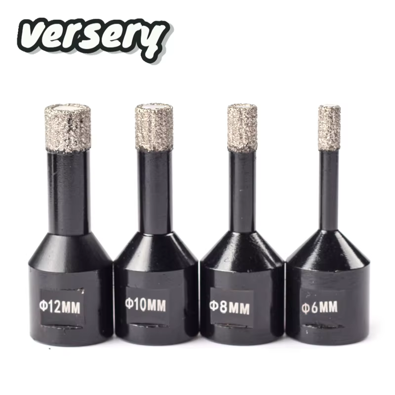 Scie cloche diamantée brasée sous vide à filetage M14 de 6-12 mm pour carrelage céramique, granit et