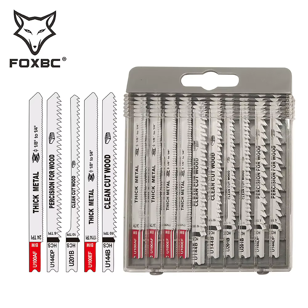 FOXBC – jeu de 24 lames de scie sauteuse à tige en U