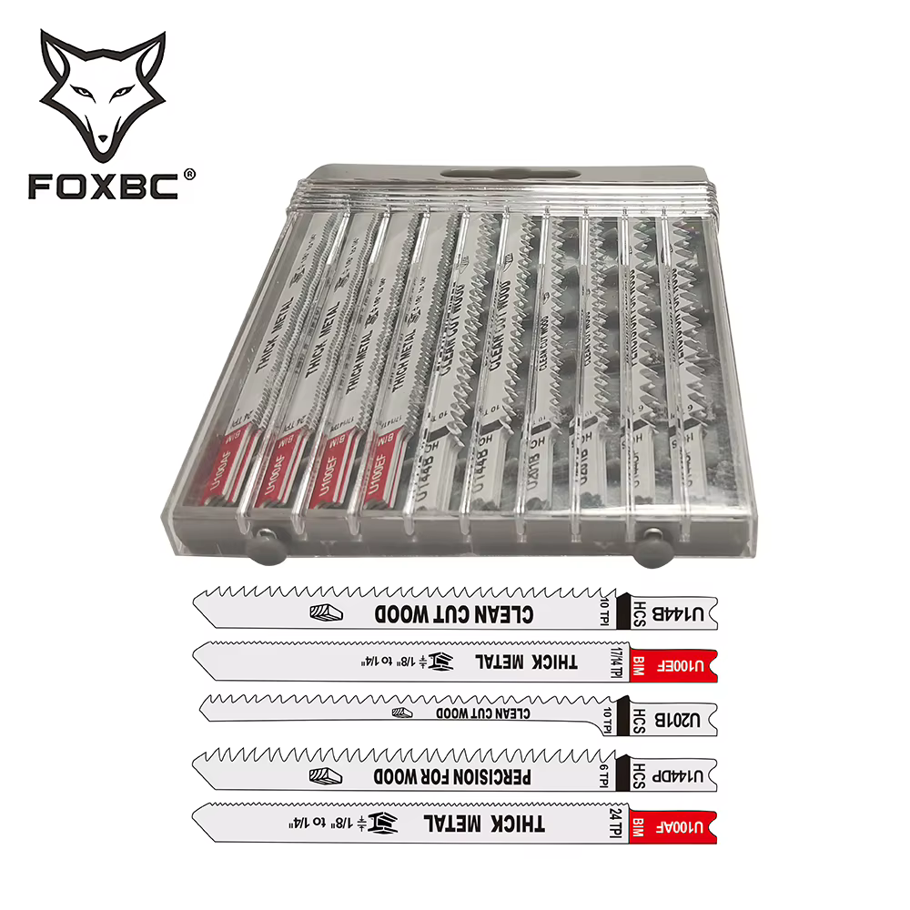 FOXBC – jeu de 24 lames de scie sauteuse à tige en U