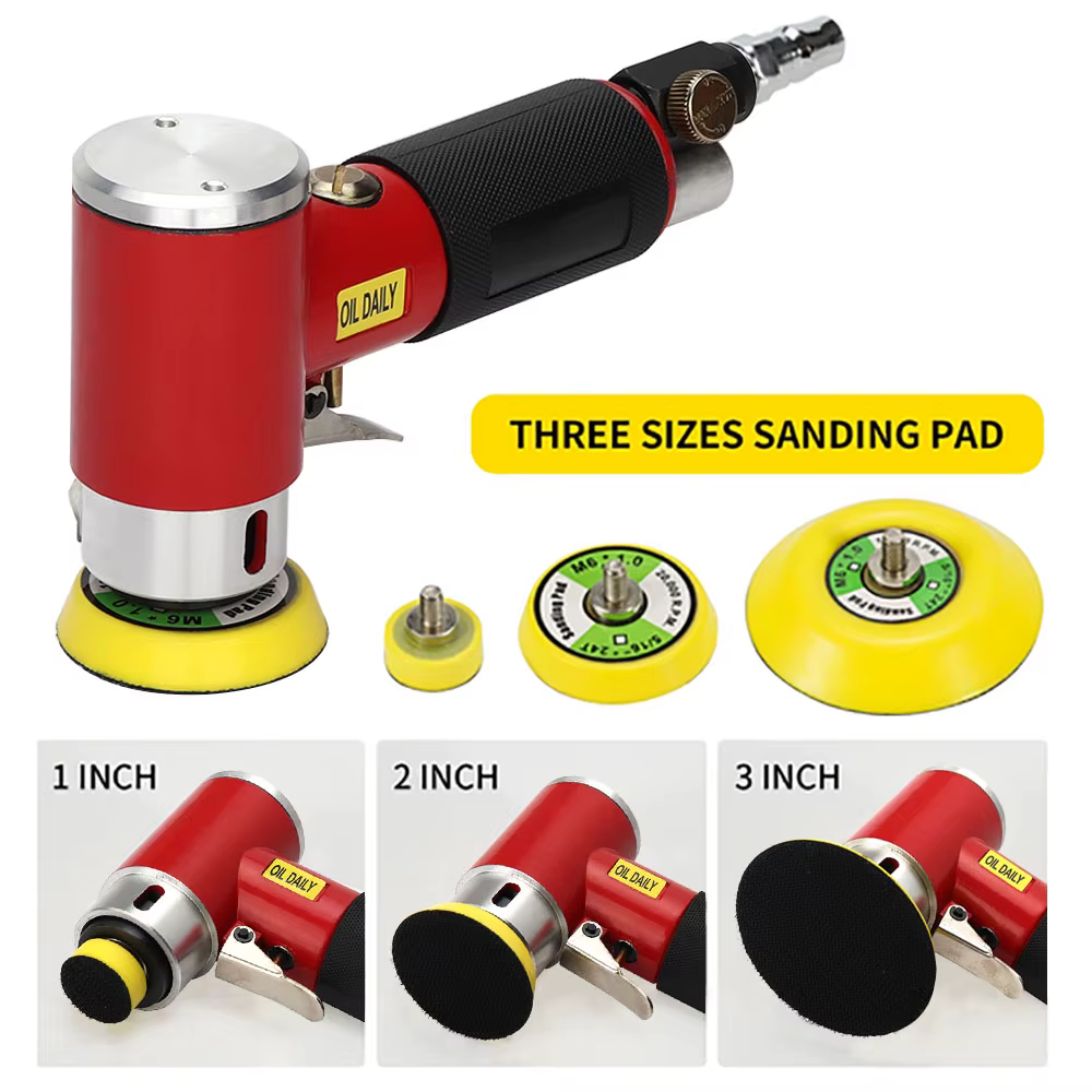 Nouveau ponceuse à Air orbite Mini pneumatique 1 "/2"/3 "rectifieuse ensemble pour le polissage de voiture polisseuse à