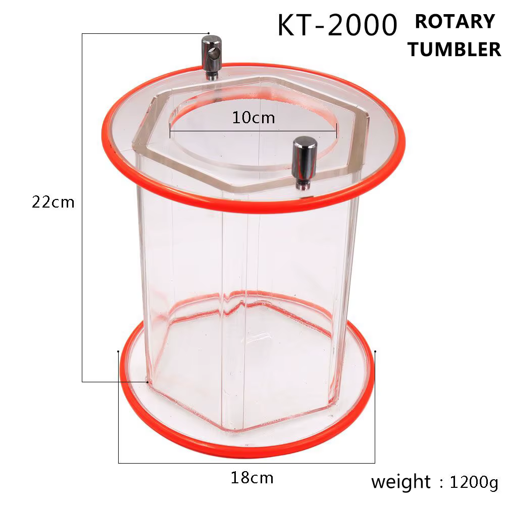 PHYHOO KT2000 KT-6808 Polisseuse rotative à tambour cylindrique pour bijoux