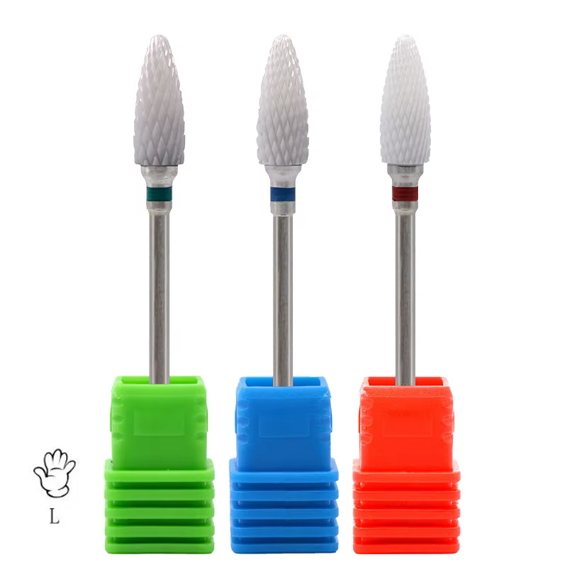 Fraise à bosse gauche, forets à ongles en céramique