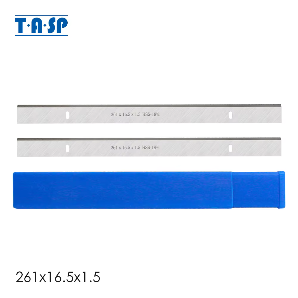 TASP 2 pièces 261mm HSS épaissir lame de raboteuse 261x16.5x1.5mm couteaux à bois pour schoeppac HMS1070 JET JPT-10B Erbauer EPT1500