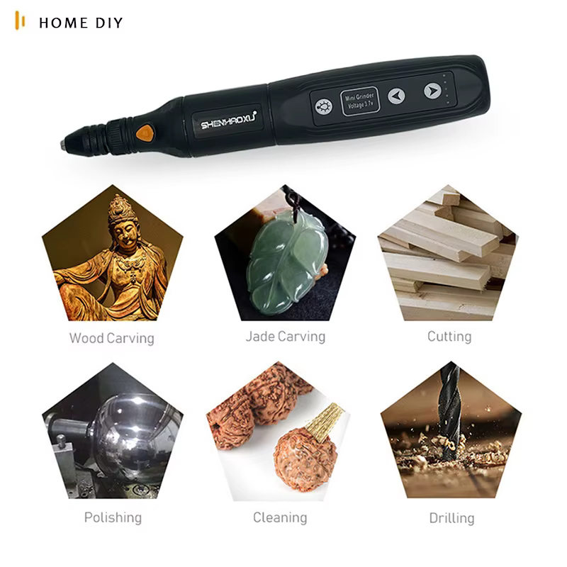 Mini meuleuse perceuse sans fil aste perfecBattery gravure LED variable 5 vitesses goroutil à distance graveur Dremel