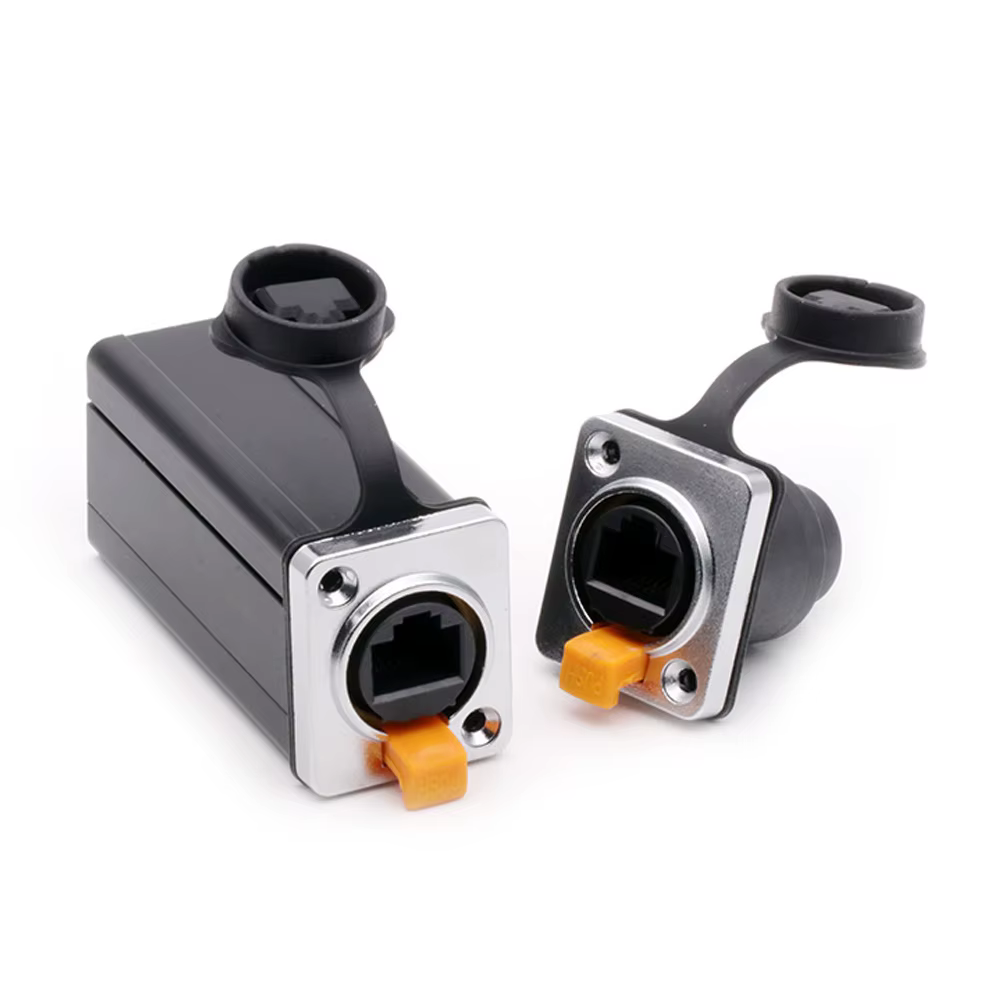 Connecteur de coupleur étanche RJ45 femelle à femelle, accoupleurs droits réseau 8P8C 1 pièce