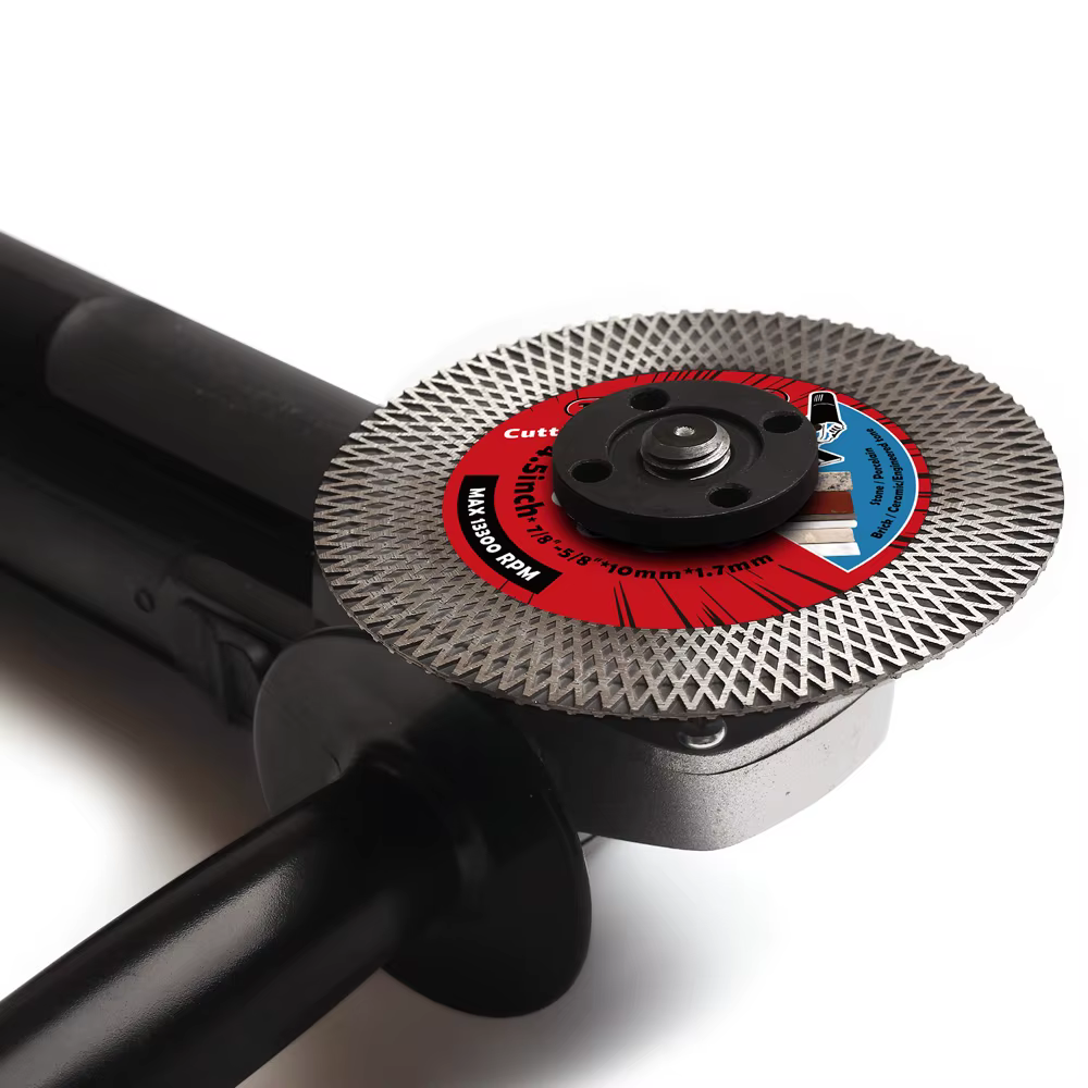 Coupe et meulage de disque de diamant de porcelaine turbo
