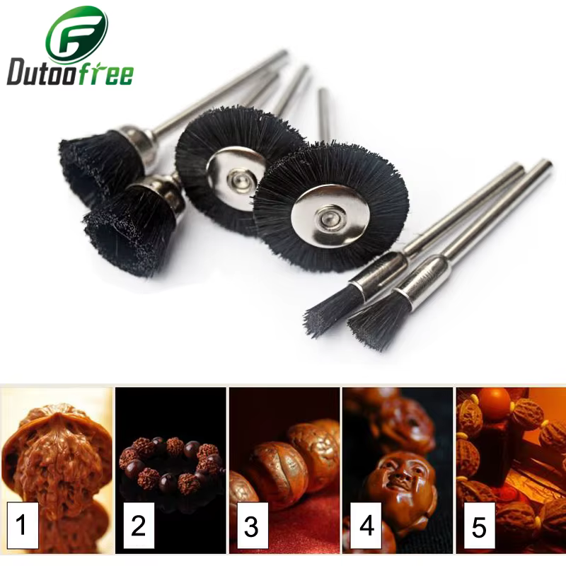 Brosse de roue en nylon avec tige