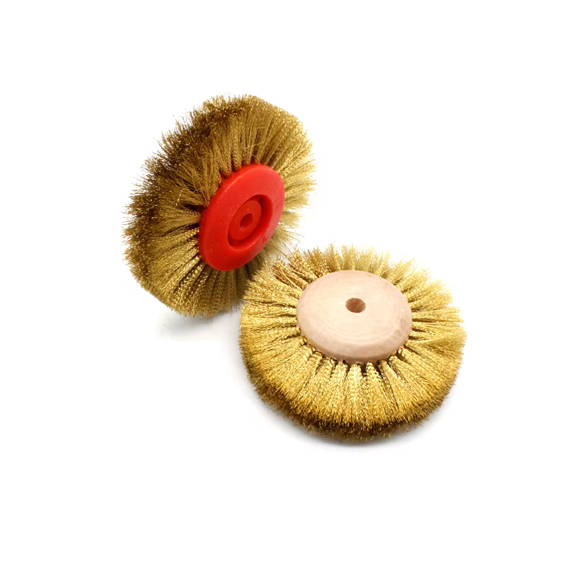 Brosse à roue en fil de laiton pour bijoux