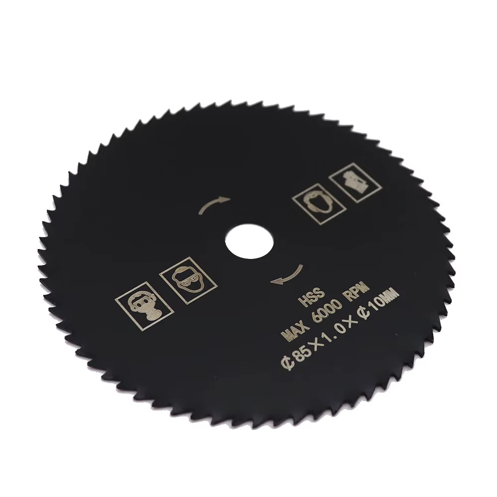 Lame de Scie Circulaire HSS, Diamètre 85mm, 72T, Alésage 10mm, Revêtement en Nitrure, Coupe du Bois, 1 Pièce