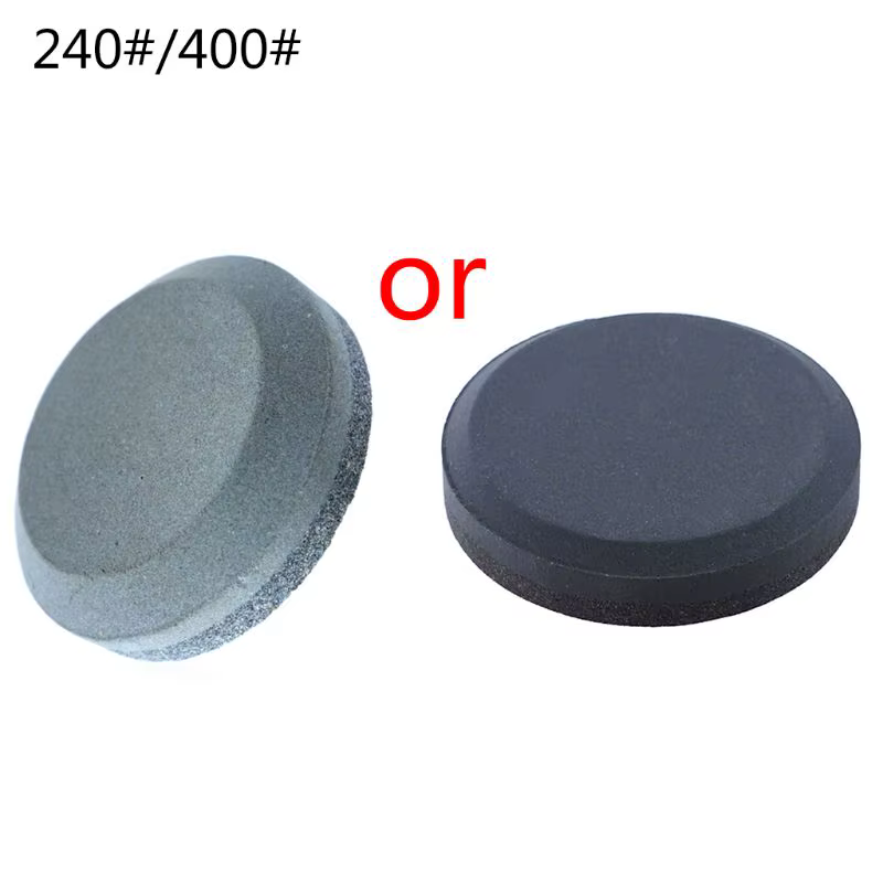 Pierre à aiguiser pour couteaux ménagers, pierre à aiguiser, Axe rond, outil à double grain pour accessoires de cuisine, 240/400 #