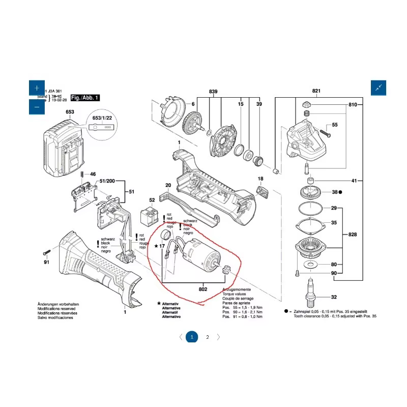 18V DC Moteur 16170006B0 1607022585 pour BOSwivel GWS 18V-LI GWS18V-LI CAG180 GWS18V-50 DGSH33 GWS18-125V-LI GWS18V-45