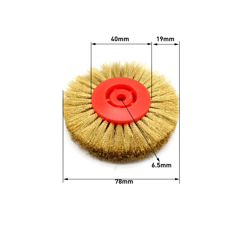 Brosse à roue en fil de laiton pour bijoux