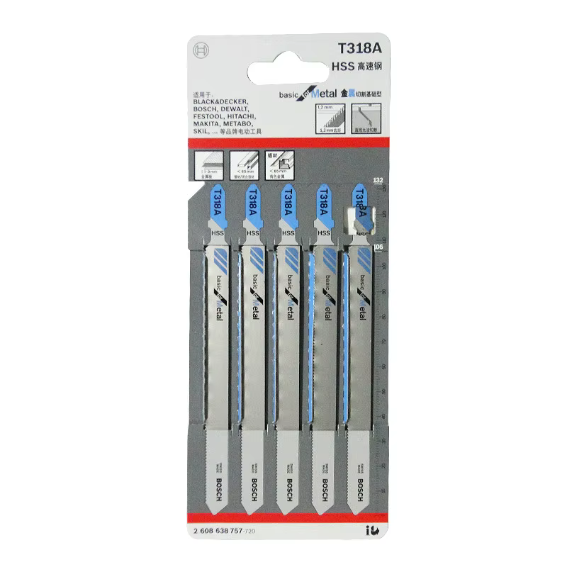 Lames de scie sauteuse extra longues incurvées T318A HCS
