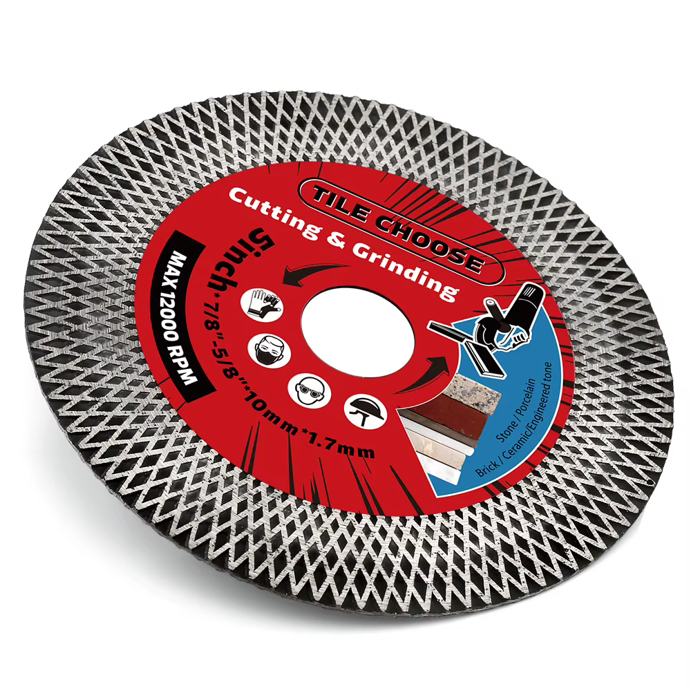 Coupe et meulage de disque de diamant de porcelaine turbo