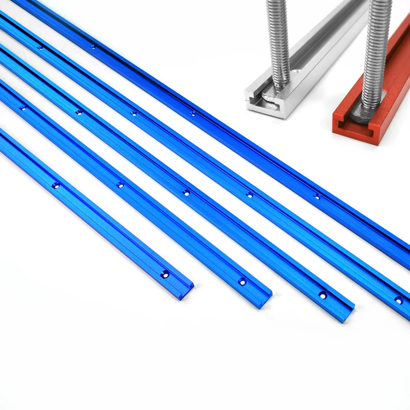 T-track t-slot onglet piste gabarit T vis fixation fente 19x9.5mm Table de scie routeur 300-800MM Rail de goulotte outil de travail du bois
