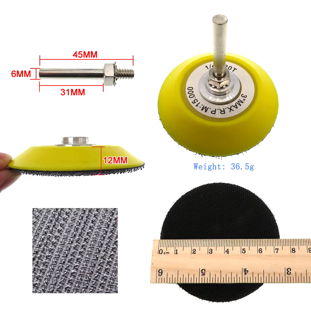 Plaque de support de 3 pouces (75 mm) avec tige de 6 mm