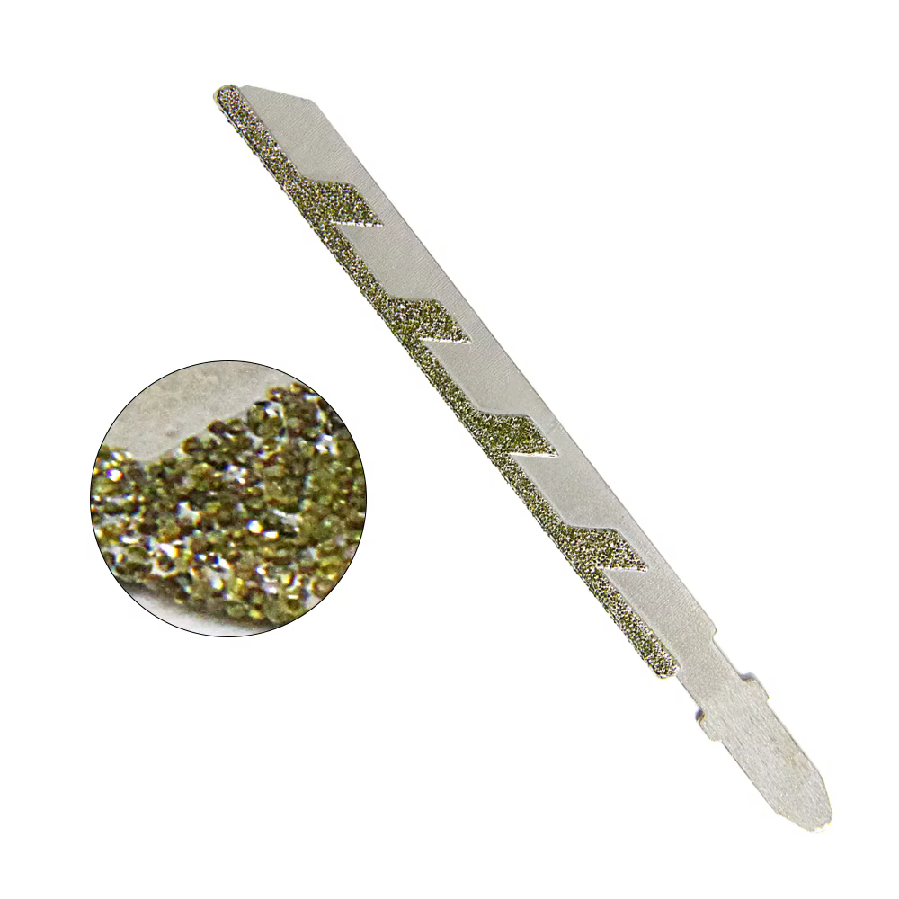 TASP Lot de 5 lames de scie sauteuse à tige en T de 100 mm (4 po) avec revêtement diamanté pour la maçonnerie