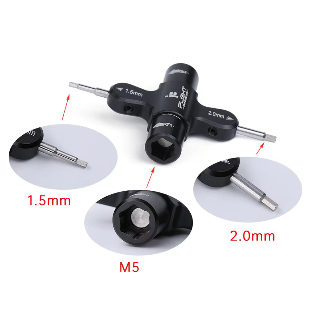 Outil d'accessoire iFlight (cliquet avec roulement) clé Quad M5 tournevis 1.5mm/2mm avec outil de roulement unidirectionnel intégré pour Drone RC FPV