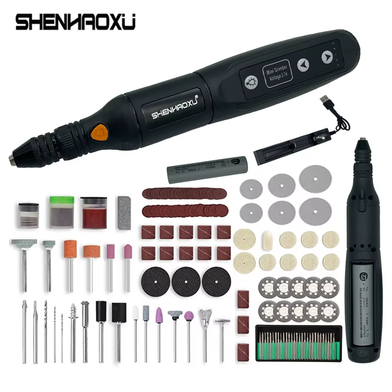 Mini meuleuse perceuse sans fil aste perfecBattery gravure LED variable 5 vitesses goroutil à distance graveur Dremel