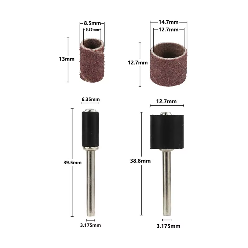 11/102 pièces Kit de tambour de ponçage grain # 80 # 120 # Bande