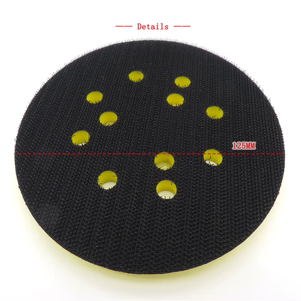 5 pouces 125mm 8 trous 3/4 clous support Pad crochet et boucle tampons de ponçage pour s'adapte à la ponceuse à Air