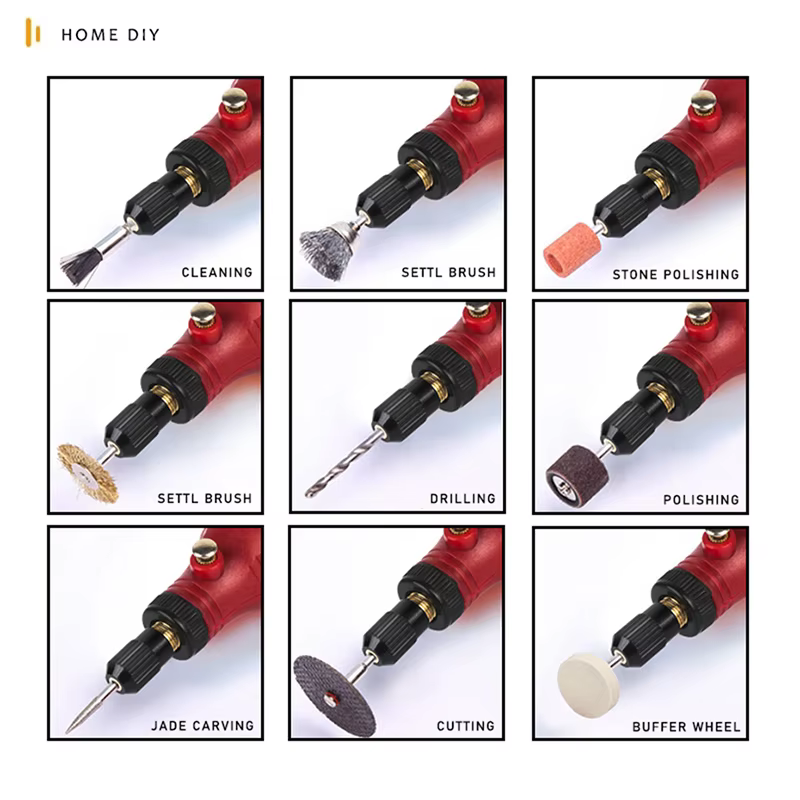 Perceuse sans fil Mini meuleuse batterie amovible Rechargeable gravure LED Variable 5 vitesses outil rotatif Dremel