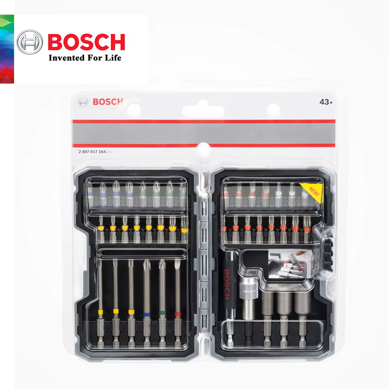 Bosch – boîte magique arc-en-ciel de 43 pièces, jeu de tournevis et d'embouts pour perceuse électrique, accessoires d'outils électriques Bosch